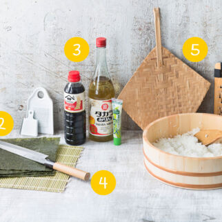 Sushi selber machen Übersicht der benötigten Zutaten Sushi selber machen Übersicht der benötigten Zutaten