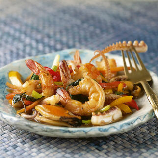 Meeresfrüchte-Wok Meeresfrüchte-Wok