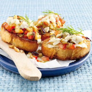 Auberginen-Crostini für Raclette Auberginen-Crostini für Raclette