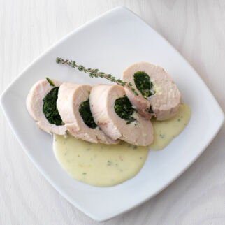 Hähnchenbrust gefüllt mit Spinat und Schafkäse Hähnchenbrust gefüllt mit Spinat und Schafkäse