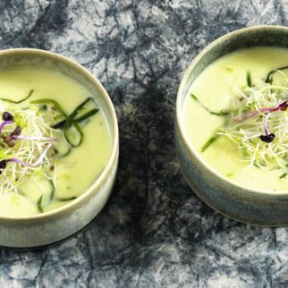 Lauch-Mandel-Süppchen Lauch-Mandel-Süppchen