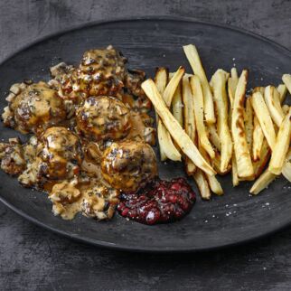 Hackbällchen mit Pilzsauce Hackbällchen mit Pilzsauce