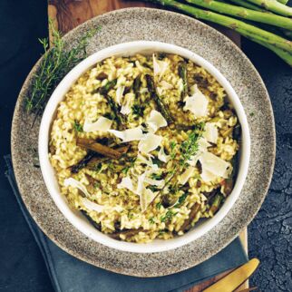 Cremiges Spargelrisotto Cremiges Spargelrisotto