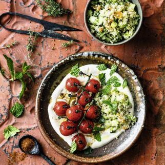 Quinoa-Taboulé mit gerösteten Tomaten Quinoa-Taboulé mit gerösteten Tomaten