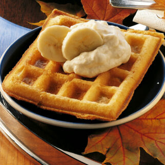 Waffeln mit Bananensahne Waffeln mit Bananensahne