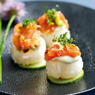 Bunte Sushi-Bällchen Bunte Sushi-Bällchen