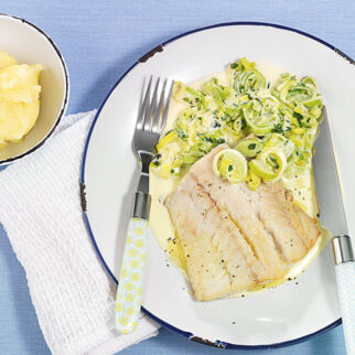 Fischfilet mit Lauchsahne Fischfilet mit Lauchsahne