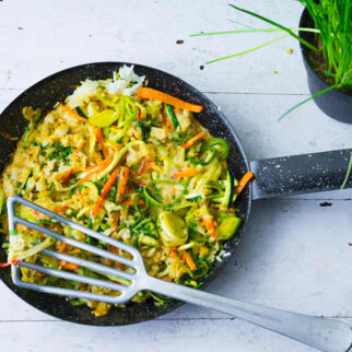 Bratreis mit Gemüse und Ei Bratreis mit Gemüse und Ei