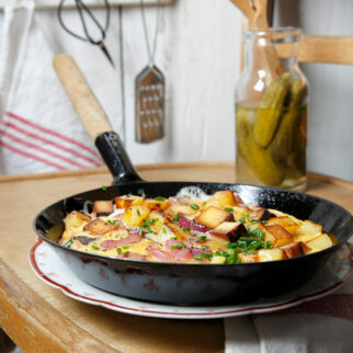 Bauernfrühstück mit Räuchertofu Bauernfrühstück mit Räuchertofu