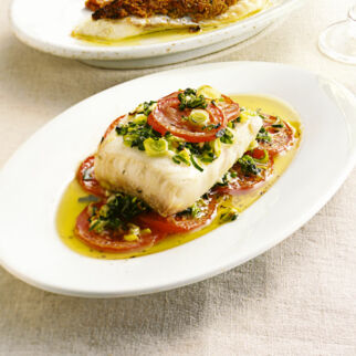 Fischfilets mit Tomaten und Oregano Fischfilets mit Tomaten und Oregano