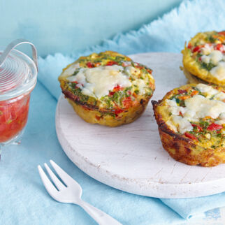 Mini-Frittatas mit Gojisalsa Mini-Frittatas mit Gojisalsa