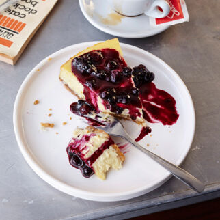 Cheesecake mit Blaubeeren zum Kaffee Kuchen Unterseite Rezepte Käsekuchen
