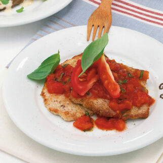 Kalbsschnitzel mit Tomaten Kalbsschnitzel mit Tomaten
