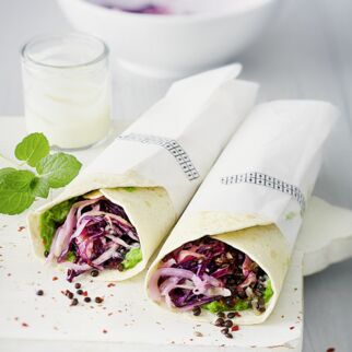 Wraps mit Linsen und Kohl Wraps mit Linsen und Kohl