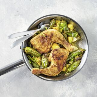 Hähnchen mit Pimientos Hähnchen mit Pimientos