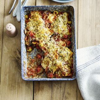 Nudelgratin mit Aubergine und Knusperkruste Nudelgratin mit Aubergine und Knusperkruste