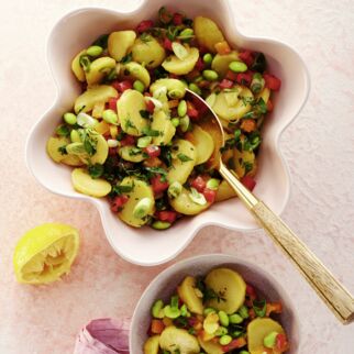 Kartoffelsalat rot-gelb-grün Kartoffelsalat rot-gelb-grün