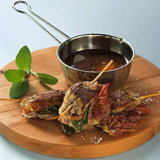 Saltimbocca mit Pfeffersauce Saltimbocca mit Pfeffersauce