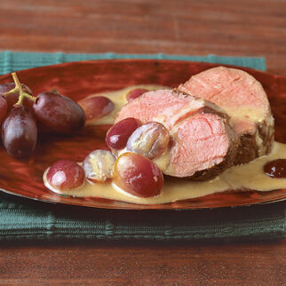 Kalbsfilet mit Grappa-Trauben Kalbsfilet mit Grappa-Trauben