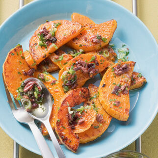 Gegrillter Kürbis mit Olivenmarinade Gegrillter Kürbis mit Olivenmarinade