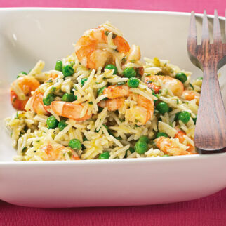 Erbsen-Reis mit Shrimps Erbsen-Reis mit Shrimps