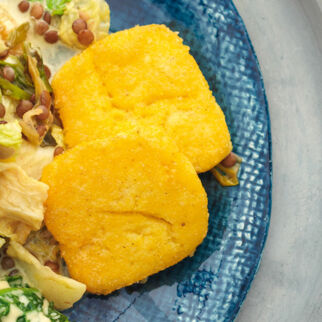 Gebratene Polentastreifen Gebratene Polentastreifen