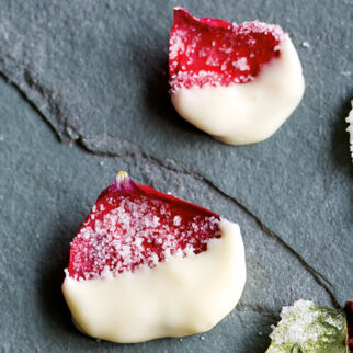 Kandierte Rosenblätter Kandierte Rosenblätter