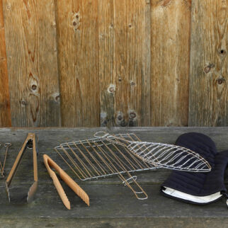 Grillen, Grillzubehör, Grillbesteck, Zange, Handschuh Grillen Unterseite Grillzubehör