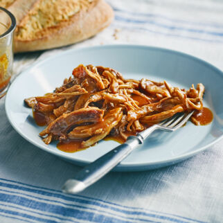 Gezupftes Schweinefleisch Gezupftes Schweinefleisch