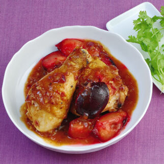 Hähnchenkeulen in Pflaumensauce Hähnchenkeulen in Pflaumensauce