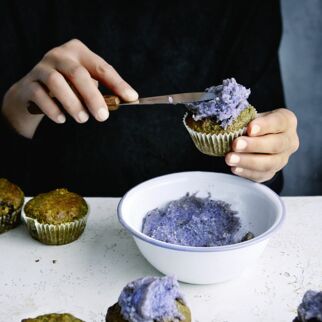Grüne Hafer-Heidelbeer-Muffins Grüne Hafer-Heidelbeer-Muffins
