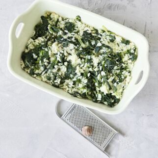 Spinatrisotto aus dem Ofen Spinatrisotto aus dem Ofen