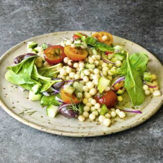 Perlcouscous-Oliven-Salat Perlcouscous-Oliven-Salat