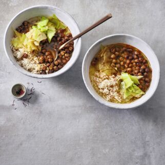 Spitzkohl mit
Tandoori-Kichererbsen Spitzkohl mit
Tandoori-Kichererbsen