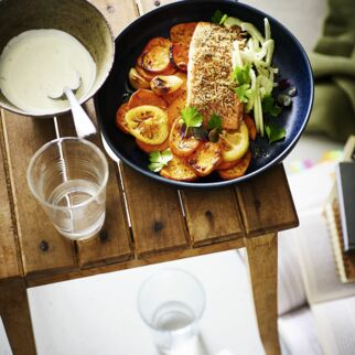 Lachs mit Fenchelkruste Lachs mit Fenchelkruste