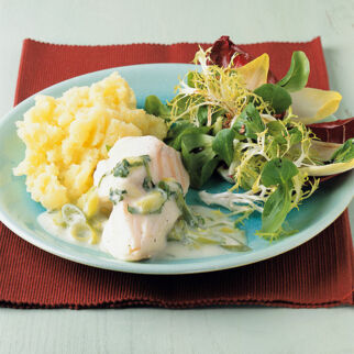 Kabeljau mit Kartoffelpüree Kabeljau mit Kartoffelpüree