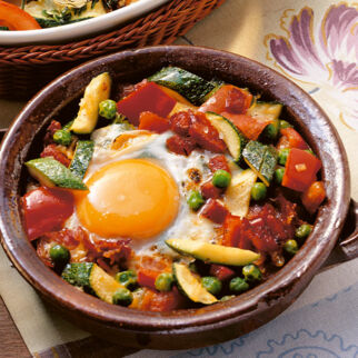 Eier im Gemüsebett Eier im Gemüsebett