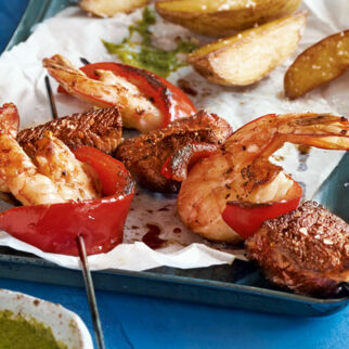 Schaschlik à la Surf & Turf Schaschlik à la Surf & Turf