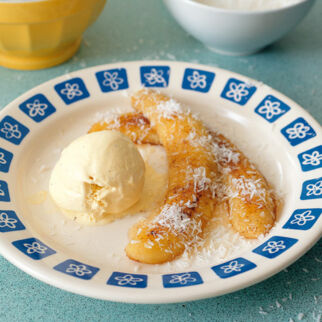 Gebackene Banane mit Honig Gebackene Banane mit Honig