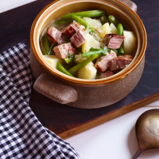 Bohneneintopf mit Kalbfleisch Bohneneintopf mit Kalbfleisch