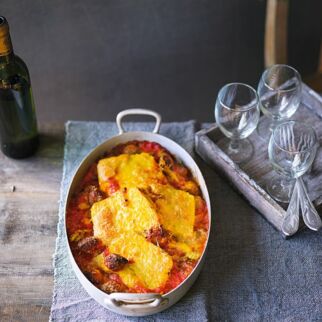 Polentagratin mit Wurst Polentagratin mit Wurst