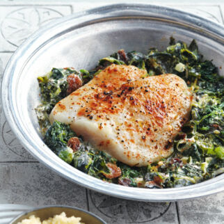 Fischfilet in Joghurt-Spinat Fischfilet in Joghurt-Spinat