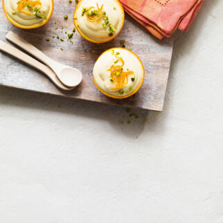 Orangen mit Orangencreme Orangen mit Orangencreme