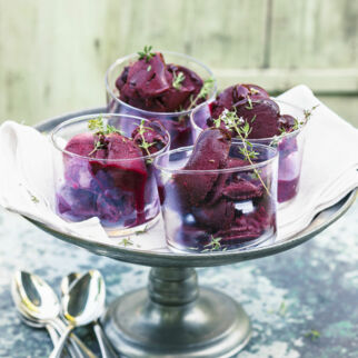 Sorbet de cassis au thym - Johannisbeersorbet mit Thymian