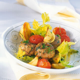 Frikadellen mit Ofengemüse Frikadellen mit Ofengemüse