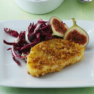 Käseschnitzel mit Feigen Käseschnitzel mit Feigen