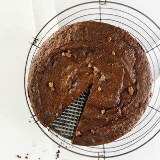 Auberginen-Schokotarte mit Orangenaroma Auberginen-Schokotarte mit Orangenaroma