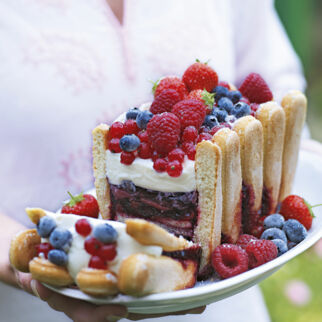 Beerenterrine mit Dickmilchcreme Beerenterrine mit Dickmilchcreme