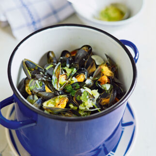 Muscheln in Petersiliensud Muscheln in Petersiliensud