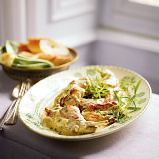 Kaninchen in Estragon-Senf-Sauce Kaninchen in Estragon-Senf-Sauce